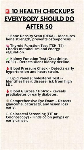 10 Essential Health Checkups After 50: Screenings That Support Healthy Aging #seniorx #aginglife