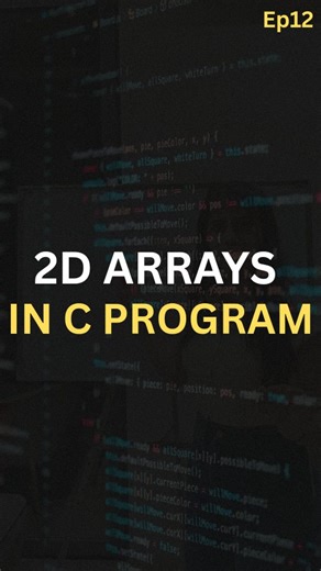 Avani Hiranandani | Coding & AI Educator on Instagram: "Comment “2D” to get top practical questions on 2D arrays in your DM.👇 Most students understand 1D arrays, but get stuck the moment 2D arrays Questions. Save this reel for exams. Follow for the next part of the C programming series. 2d array in c, two dimensional array in c, matrix in c programming, c programming 2d array, 2d array programs in c, c array practical questions, c programming arrays, array of arrays in c, c practical exam, c pr