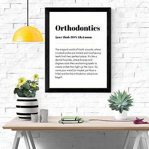 Orthodontics Definition Print, Orthodontics Wall Art, Digital Image for Orthodontists and Dentists, Funny Orthodontics Definition. - Etsy UK