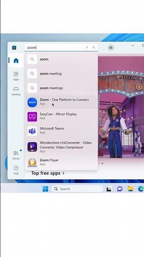 Install Zoom App in Windows PC throgh Microsoft Store