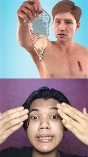 This guy actually covered his chest wound with plastic