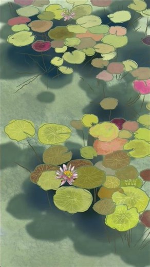🪷Lily Pond🪷#art #shorts #artwithnate #procreate #drawing