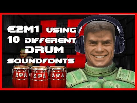 E2M1 Using 10 Different DRUM Soundfonts! (MIDI)