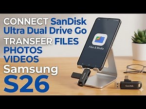 Samsung Galaxy S26 | Connect SanDisk Ultra Dual Drive Go Transfer Files Photos Videos S26+ S26 Ultra