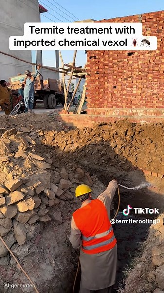 Termite treatment with imported chemical Vexol - professional guidance