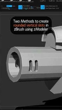 How to create lowpoly oval vertical slots or elongated holes in zbrush with zmodeler