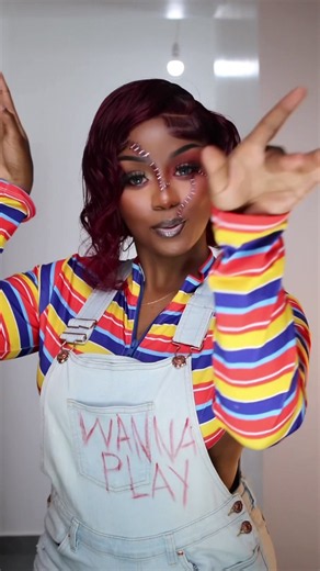 Chucky 😍a cute video we have here 😫🔥🔥🔥🔥I should do this more often 🥰#deesassy #makeuptransition#chucky #clusterke