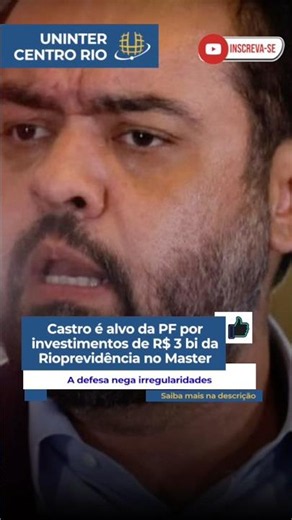 Cláudio Castro é alvo de buscas pela PF em investigação contra aportes do Rioprevidência no Master