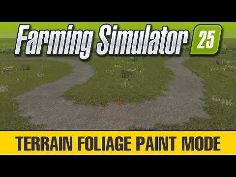 Terrain Foliage Paint Mode in Giants Editor 10 - FS25 - Mapping Tutorial