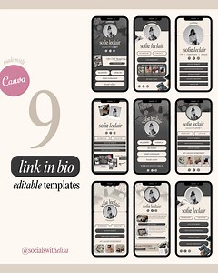 Canva Link in Bio Template Set: Minimalist Instagram Bio Links (digital Download) - Etsy
