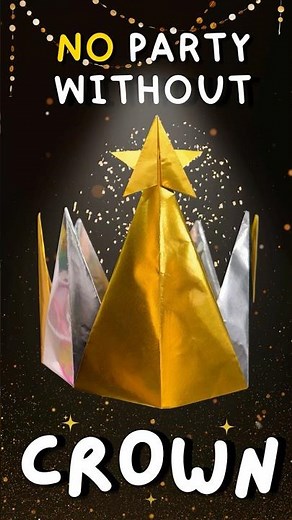 How to Make a Fun Origami Crown 👑 Easy Paper Craft for Kids & Party