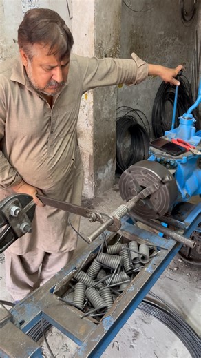 Heavy Duty Tension Spring Made on a Vintage Old Lathe Machine | Simple Handmade Engineering #shorts