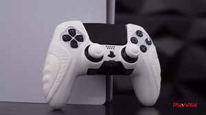 PlayVital 3D Studded Edition Anti-Slip Silicone Cover Case for ps5 Edge Controller, Soft Rubber Protector Skin for ps5 Edge Wireless Controller with 6 Thumb Grip Caps - Purple