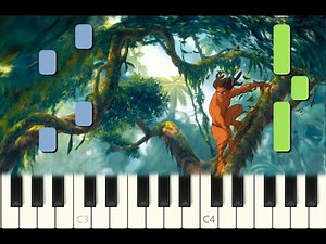 piano tutorial "SON OF MAN" from TARZAN, Disney, 1998, Phil Collins, with free sheet music (pdf)