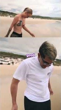 N3on and Iggy Azalea visit an Australian beach