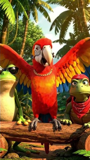 “Parrot’s Rap Fail with Frog & Turtle”