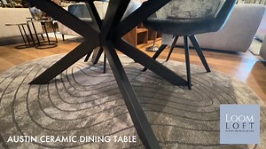 Austin Extending Dining Table with grey marble effect ceramic top with striking metal legs. Table extends from 150 to 190cm. To view feature, dimensions and prices please click the link below https://www.loomloft.co.uk/austin-ceramic-extending-dining-table/p1558 The Austin Extending Dining Table is available to view in-store, call our friendly sales team on 01200 404404 for moe information or send us a direct message. | Loom Loft, Barrow, Clitheroe
