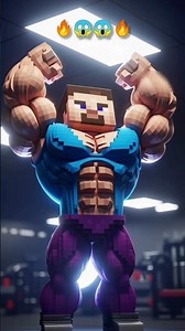 Minecraft Steve Workout Transformation 💪 | Cinematic Gym Animation