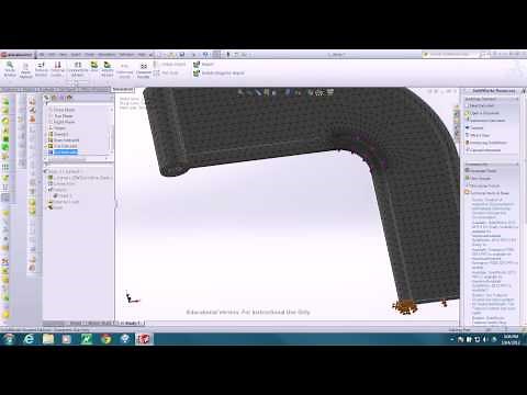 SolidWorks: finite element analysis FEA c_clamp
