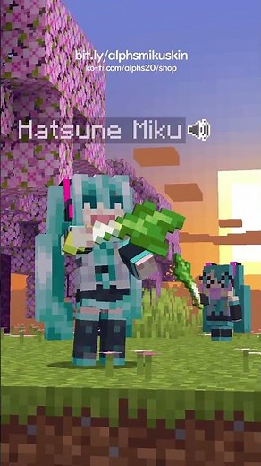 Alphs' Hatsune Miku skin is out NOW! #minecraft #hatsunemiku #vocaloid