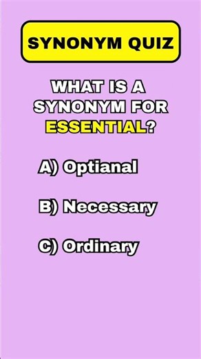 Synonym Quiz