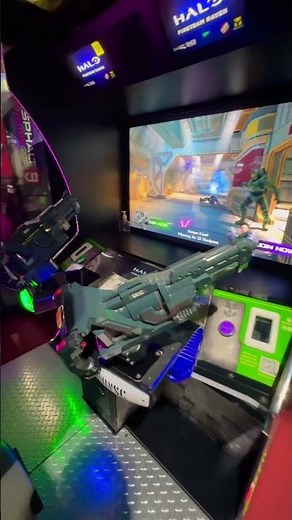 Halo Fireteam Raven is a cooperative 2 player modern arcade sci-fi shooting rifle game #gaming #tech