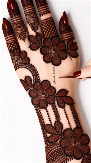 Easy mehndi design for back|simple mehndi design #mehandi #henna#kaushhenna#shortsfeed #shorts#reel