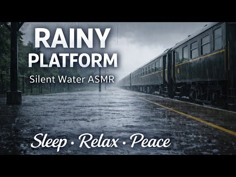 Rainy Train Station Sounds 🌧️ Deep Sleep & Relaxation | Railway Platform Rain ASMR