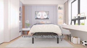 Premium Twin Bed Frame - Bed Frames Twin Size, Box Spring, Platform Bed Frame and Floor Bed Frame（14inch）