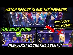 DON'T MISS THIS!! FREE EPIC SKIN + SPECIAL 100 DIAMONDS 💎 FIRST RECHARGE GIFT EVENT 2025! - MLBB