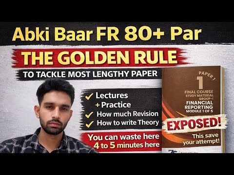 How to Revise CA final FR | How to score 80+ CA final FR Strategy | ICAI