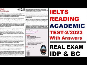 IELTS Reading Actual Test 2 With Answers 2023 | Academic | BC & IDP | 26-01-2023