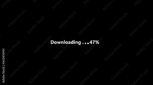 abstract downloading progress text animation,loading icon, 0-100% downloading text icon.downloading animation background 4K stock video