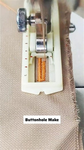 Button Hole Make by Pattern #buttonhole #pattern