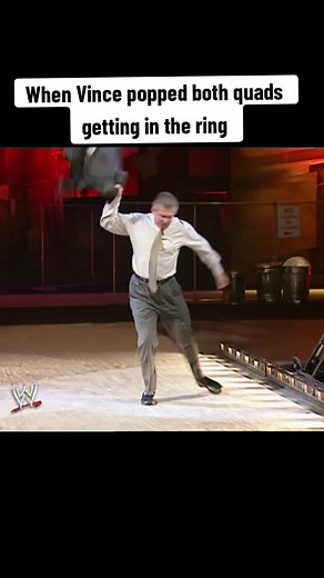 Must have hurt like hell, vince was the master at staying in character #wwe #wrestling #prowrestling #royalrumble #vincemcmahon #johncena #batista