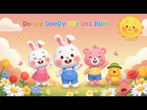 Doody Doody Dee Dee Dum | Fun Bunny Dance Song for Kids | HAPPYLAND RHYMES