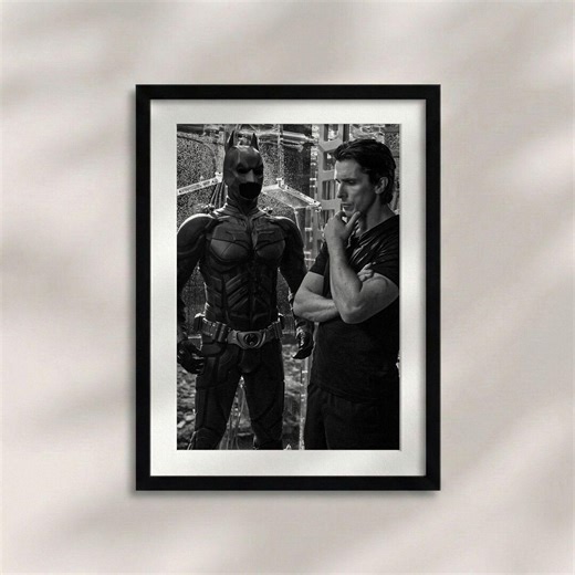 Batman Poster, Black and White Wall Art, Movie Poster, Photography Prints, Christian Bale, Retro Prints, Aesthetic Room Decor,vintage Poster - Etsy