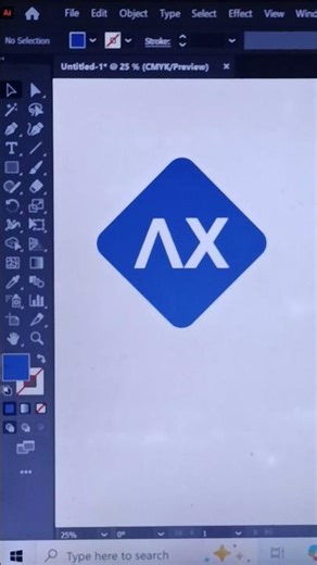 AX Logo Design In Adobe Illustrator | #shorts #shortviral #logodesgin #adobeillustrator