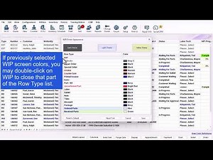 Manager SE 9.x WIP Order Grid Appearance Options