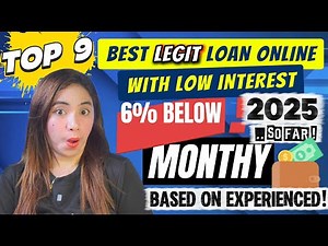 TOP 9 BEST LEGIT LOAN ONLINE WITH BELOW 6% INTEREST THIS 2025 SO FAR | BASED ON EXPERIENCED!