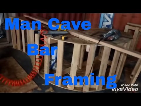 Make a man cave bar (framing). Rough carpentry. DIY