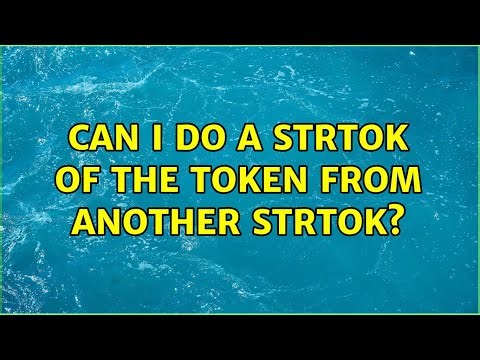 Can I do a strtok of the token from another strtok?
