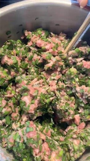 How to make the dumpling filling Chinese Cooking 101#9 #cooking #cooknsnap #food#recipe #shorts