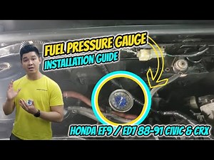 ||HONDA EF9 / ED7 88-91 CIVIC|| How to Install a Fuel Pressure Gauge in EF CIVIC/CRX 🔥