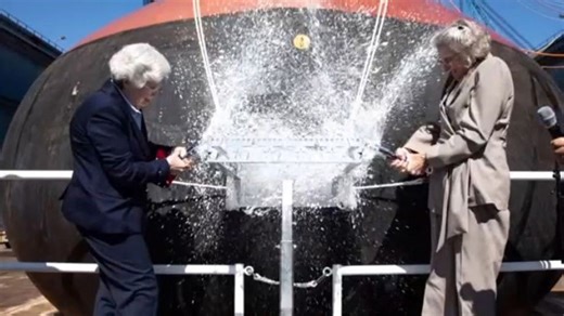 Navy's latest destroyer christened at Bath Iron Works with over 1,000 in attendance