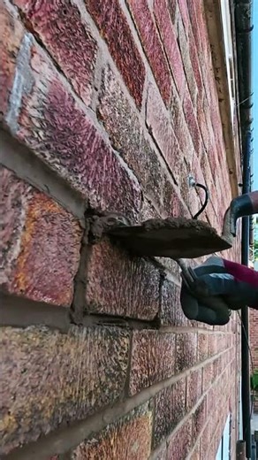 Solid repair #diy #construction #fix #home #brick #repair #bad #damage #satisfying #satisfyingvideo