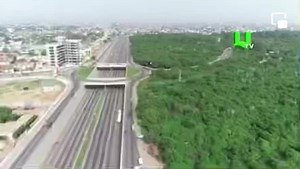 VIDEO SHOT : Aerial view of the Achimota Reserve Forest in Ghana's capital city, Accra. Credit: UTV Ghana | NPP Projects Bureau