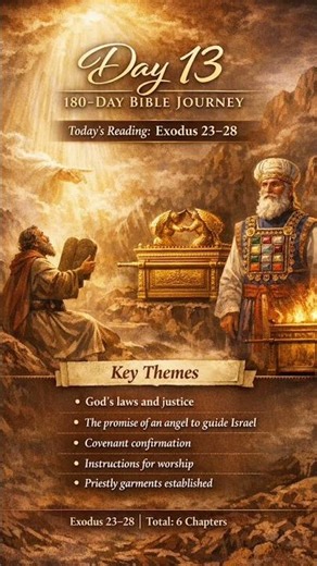 Day 13 Bible Reading | Exodus 23–28 Explained | 180-Day Bible Journey #dailyword #verseaday