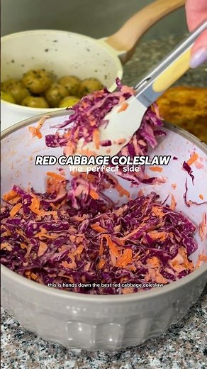 Red Cabbage Coleslaw 💜 #lunch #dinner