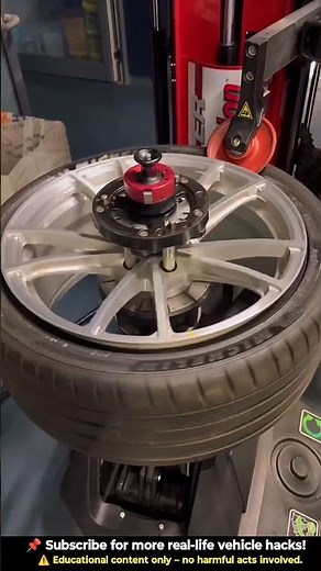 Tyre Service Machine in Action! 🔧 Fast & Perfect Tire Setup #automobile #carrepair
